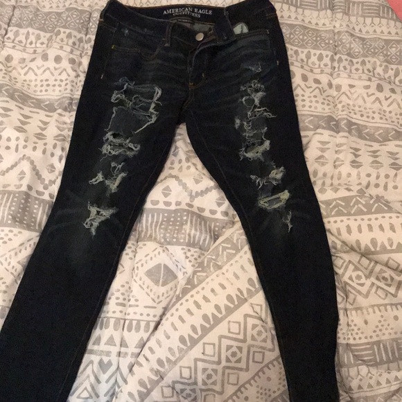 American Eagle Outfitters Denim - dark blue american eagle jeans